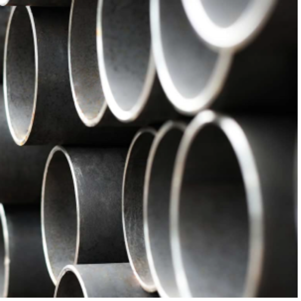 Finned tubes that are stacked together, which are also very efficient in heat transfer applications